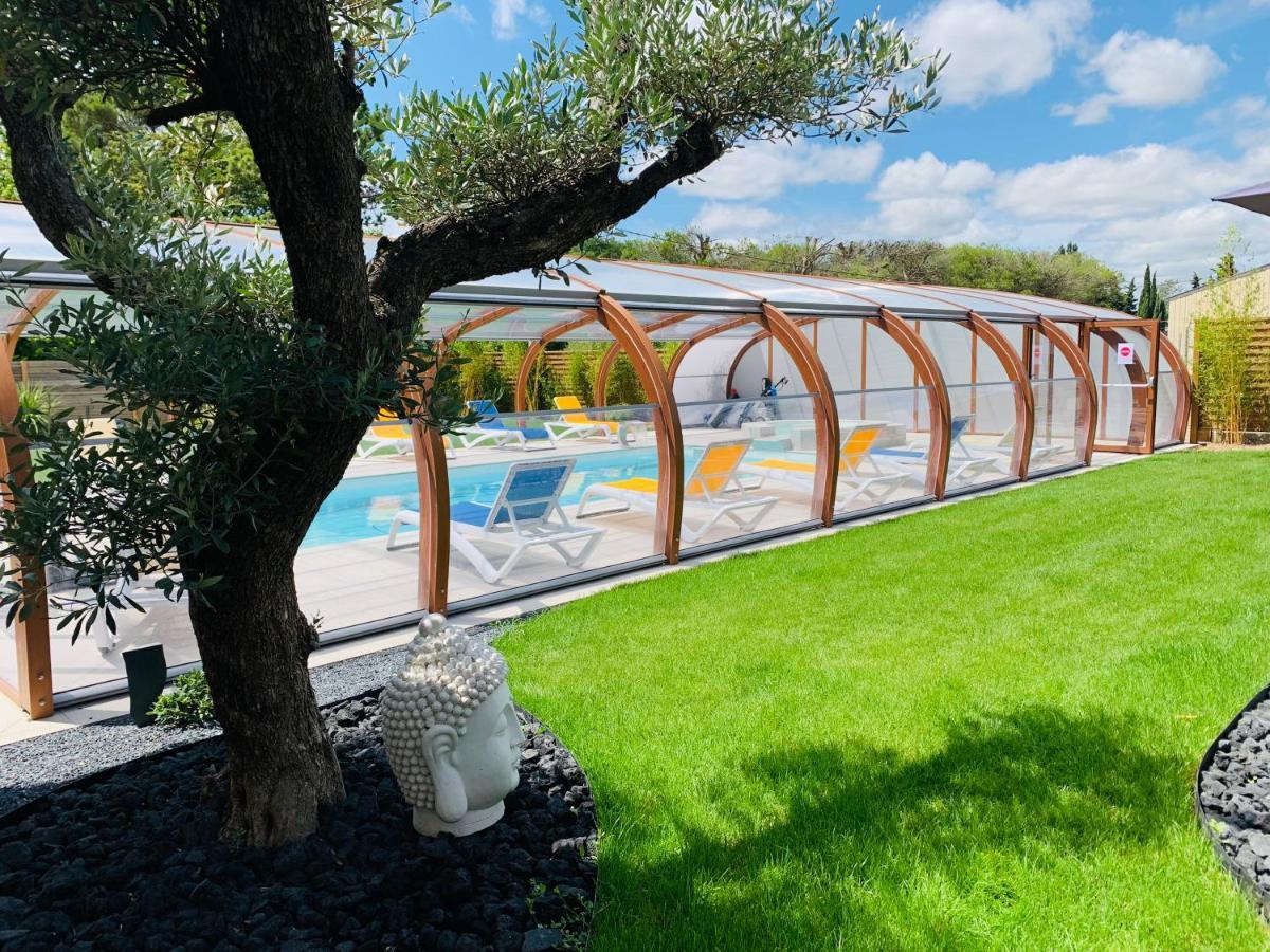 Logis Hotel Restaurant Le Clos Fleuri Кастельнодари Экстерьер фото