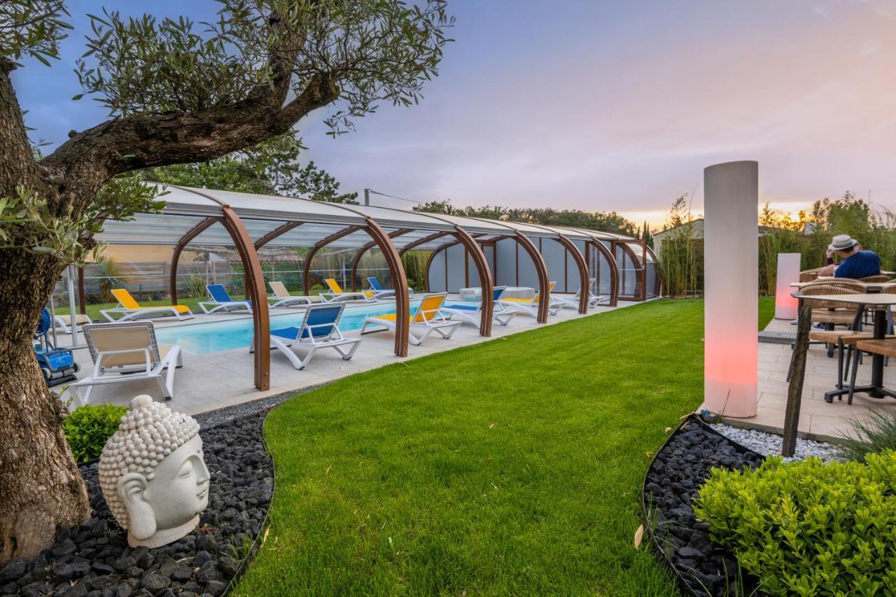Logis Hotel Restaurant Le Clos Fleuri Кастельнодари Экстерьер фото