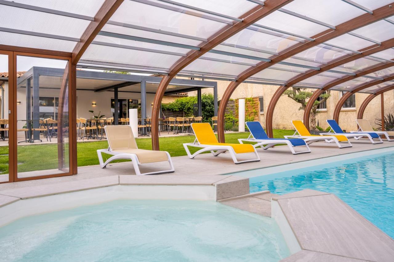 Logis Hotel Restaurant Le Clos Fleuri Кастельнодари Экстерьер фото